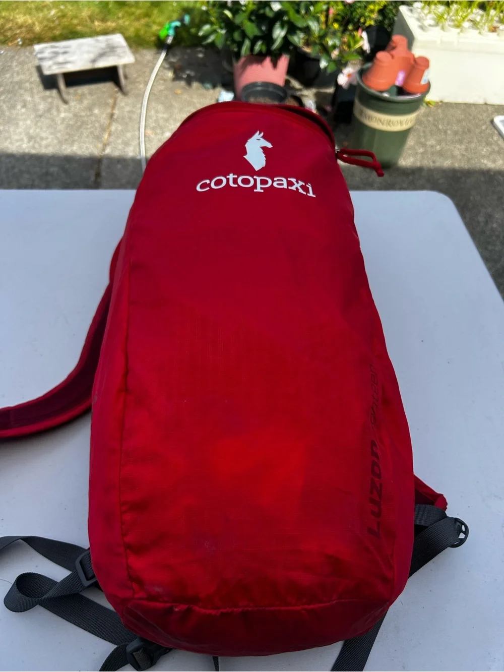 Cotopaxi Red Packable Drawstring Backpack Size 18L